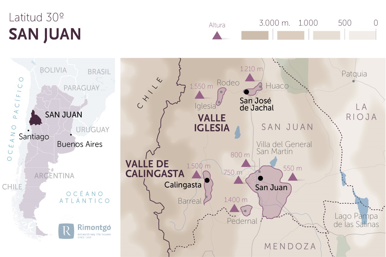 Argentina Map of Vineyards Wine Regions