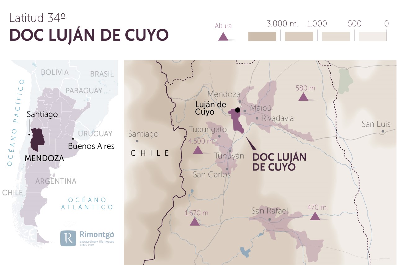 Chile & Argentina Wine Map - M.Education